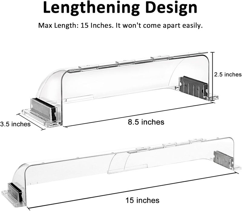 EKOCSIO 2 Pack Air & Heat Deflector for Vents, Sidewalls and Ceiling Registers, Adjustable from 8.5" to 15" - Image 2